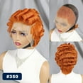 thumbnail image 7 of 350# Colored 13x4 Lace Frontal Human Hair Wigs Short Pixie Cut Wig for Black Women Short Bob Wave Curly Wigs Brazilian Remy Hair, 7 of 7