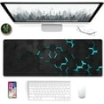 thumbnail image 4 of Blue Honeycomb Science Technology Gaming Mouse Pad - Extended Large Mouse Pad, Non-Slip Base, Stitched Edge, Long Computer Keyboard Mat, Perfect for Home Office Work, 31.5x11.8 Inch, 4 of 6