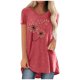 thumbnail image 2 of Pntutb Moda Mujer Impreso O-Cuello Camiseta Manga Corta Casual Tee tops Blusa Pntutb Pntutb-8027, 2 of 4