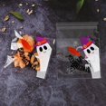 thumbnail image 1 of Bolsa de plástico autoadhesiva para dulces y galletas, envoltorio de aperitivos para Halloween, decoraciones para fiestas, regalos para niños, 50/100 piezas, 10x10cm, 1 of 4