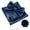 Navy Blue, variant on Men’s Royal Blue Pre-tied Bow Tie Set, 4PCS Gift Set with Pocket Square, Cufflinks & Lapel Pin