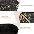 thumbnail image 5 of FORMRS Makeup Bag Travel Cosmetic Organizer for Women Fold Flat Zipper Pouch with Handle, Purple Floral Pattern, 5 of 8