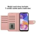 thumbnail image 2 of for Samsung Galaxy A33 5G Wallet Case, Elegant Card Holder Cash Slot PU Leather Kickstand Wrist Strap Wallet Shockproof Protective Flip Women Girls Case Cover for Samsung Galaxy A33 5G, Coralpink, 2 of 7