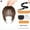 Natural Black, Brown, variant on Natural Forehead Wig Bangs Fishbone Braid Headband With Sideburns Light Hot T0 J2Q7