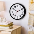 thumbnail image 4 of Reloj de pared Rohioue Modern de 35 cm, funciona con pilas, negro, 4 of 9