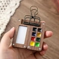 thumbnail image 4 of HUASHENG Watercolour Kit Tobios Watercolour Paint Set Travel With Wooden Grid Paint Ini Portable Wooden/Acrylic Grid Paint Box Se T, 4 of 5
