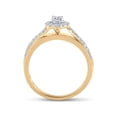 thumbnail image 4 of 10kt Yellow Gold Round Diamond Bridal Wedding Ring Band Set 5/8 Cttw, 4 of 4