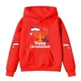 thumbnail image 1 of HJKIEUXL Chandails en Molleton Courts à Col Rond pour Femmes, Manches Longues, Imprimé de Noël Hanukkah, 1 of 3