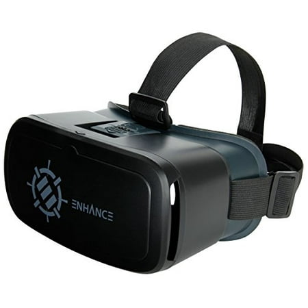 ENHANCE 3D VR Headset with Comfortable Nose-Padding & Adjustable Head Strap - Works with Apps Google Cardboard, Titans of