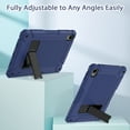thumbnail image 5 of BMOUO Case for onn 12.1" Tablet Pro Gen 4 2024 (Model:100146663), Heavy Duty Shockproof Rugged Protective Case with Built-in Stand/Pencil Holder for Walmart Onn Tablet 12.1 inch 2024,Black+Navy Blue, 5 of 6