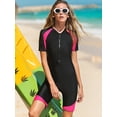 thumbnail image 1 of Charmo Combinaison Shorty pour Femmes à Fermeture Éclair Frontale une Pièce avec Rembourrage pour Surf et Plongée, 1 of 6