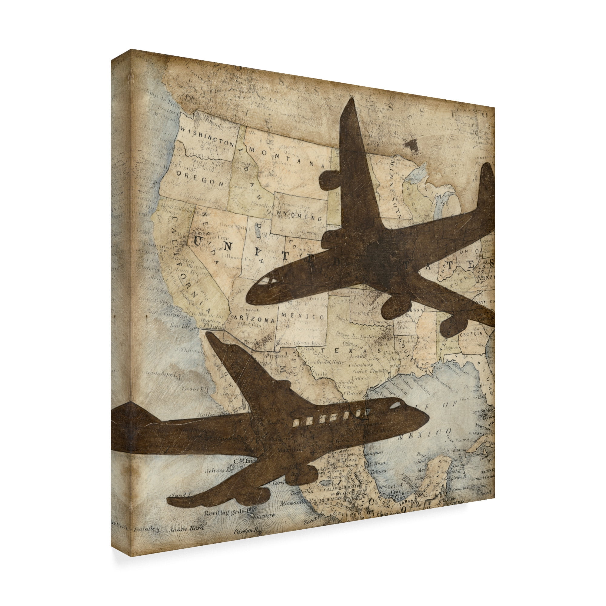 Trademark Fine Art 'Travel Silhouette II' Canvas Art by Megan Meagher