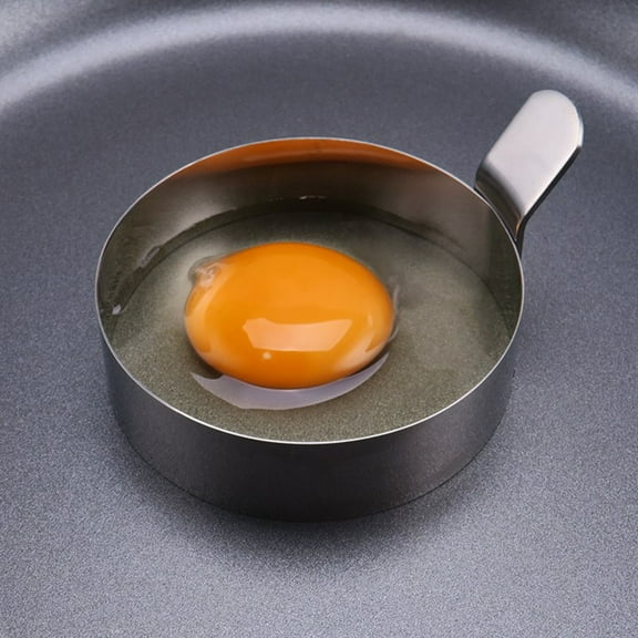 4pcs Stainless Steel Round Egg Rings Cooking Mold Nonstick Heat Resistant Kitchen Tool for Cooking Fried Eggs
