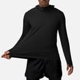 thumbnail image 6 of KIHOUT Men's UPF 50+ Hooded Sun Protection Long Sleeve Shirt with Thumb Hole Cuffs Quick Dry Breathable Stretch Mesh Fabric for Running Gym Fishing Hiking Outdoor Casual Athletic Top, 6 of 9