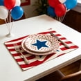 thumbnail image 3 of YiJuHui Independence Day Placemat, Patriotic American Flag Polyester Table Mat, Heat Resistant, Easy Clean, Non Slip Dining Mat for Picnic, Kitchen, Party Table Decoration, 3 of 4
