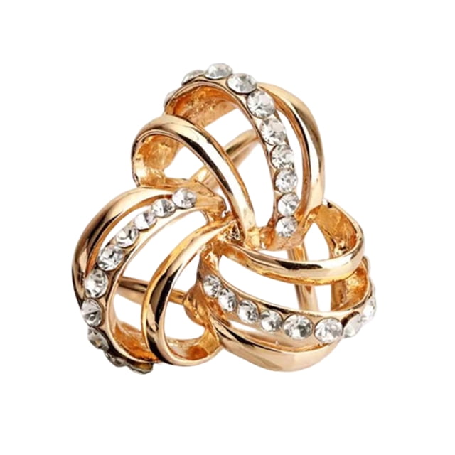 Anillo para bufanda con diamantes de imitación, anillo de clip para bufanda de 3 anillos, anillo elegante y brillante para sujetar bufandas, chales, pañuelos y bufandas de seda para mujer.