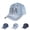 Blue, variant on USA Rhinestone Distressed Denim Baseball Cap, Bling Vintage Washed Visor Hat, Sparkle Crystal Casual Sun Hat, Adjustable Womens Denim Dad Hat
