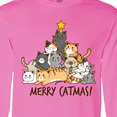 thumbnail image 4 of Inktastic Merry Catmas with Cat Tree and Yellow Star Long Sleeve T-Shirt, 4 of 5