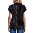 thumbnail image 5 of UVN Blouses for Women Summer Short Sleeve Work Shirts Dressy Casual V Neck Print Tops, 5 of 9