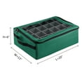 thumbnail image 6 of Tiny Tim Totes Canvas Ornament Storage Box with 48 Compartments, Green. Adult, 6 of 7