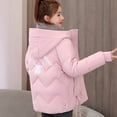 thumbnail image 5 of IROINNID Women's Hooded Winter Jacket Coat Solid Color Long Sleeve Warm Comfortable Loose Tops Long Coat , Pink, 5 of 5