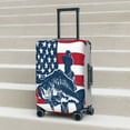 thumbnail image 6 of Honeii fisherman fishing with USA flag Elastic Luggage Cover, featuring double-sided printing, is the ideal companion for travel, business trips, and daily use(not included suitcase )-Small, 6 of 7
