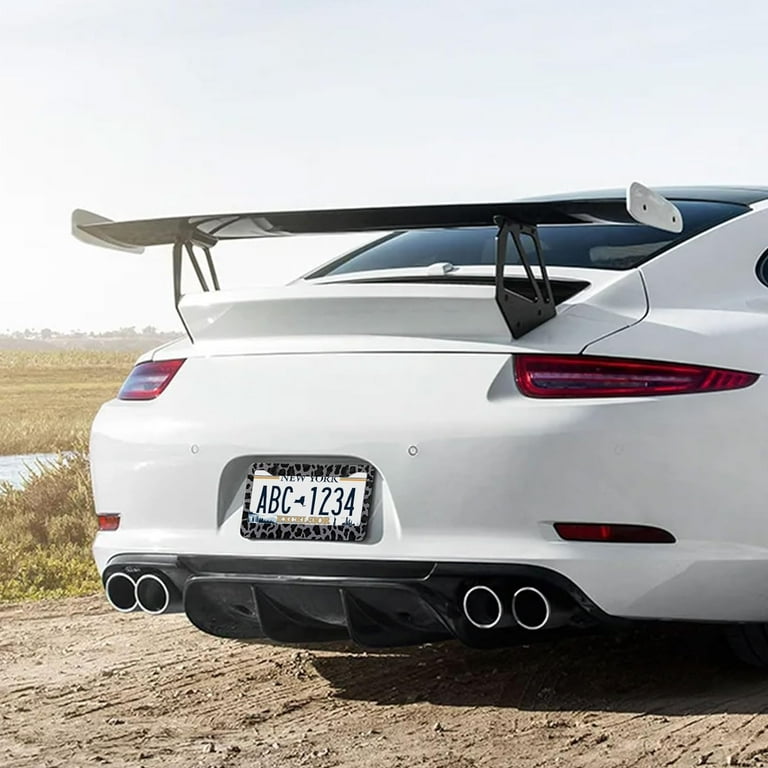 2Pcs 3D Classic Emblem License Plate Frame Cover Holder ForJaguar-Stainless Steel