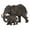 Brown Family Solid Elephant Animals 14" x 5" x 9", variant on 12" x 10" Gray Polystone Elephant Sculpture, by DecMode