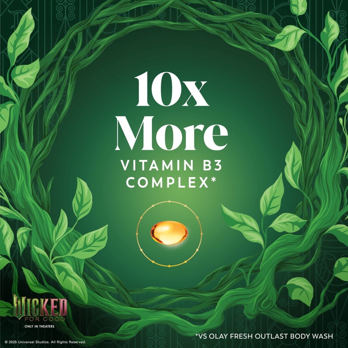 Olay Limited Edition Serum Body Wash, Wickedly Wonderful, 20 fl oz, Elphaba's Edition Hydrating Body Wash