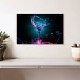 thumbnail image 2 of Elephant Stock Neon Cocktail Wall Art - Horizontal Canvas Wall Art - Living Room Wall Decor - Food And Drink Canvas - Teal And Black Decor - 12" x 8", 2 of 8