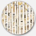 thumbnail image 1 of Designart 'Abstract Gold Birch Trees I' Art Mural en Métal Glam, 1 of 3