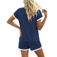 thumbnail image 5 of WAYUTE Womens 2 Piece Outfits Summer Casual Short Sleeve Shorts Comfortable Round Neck Sports Athletic Summer Outfit with Pockets, 5 of 5