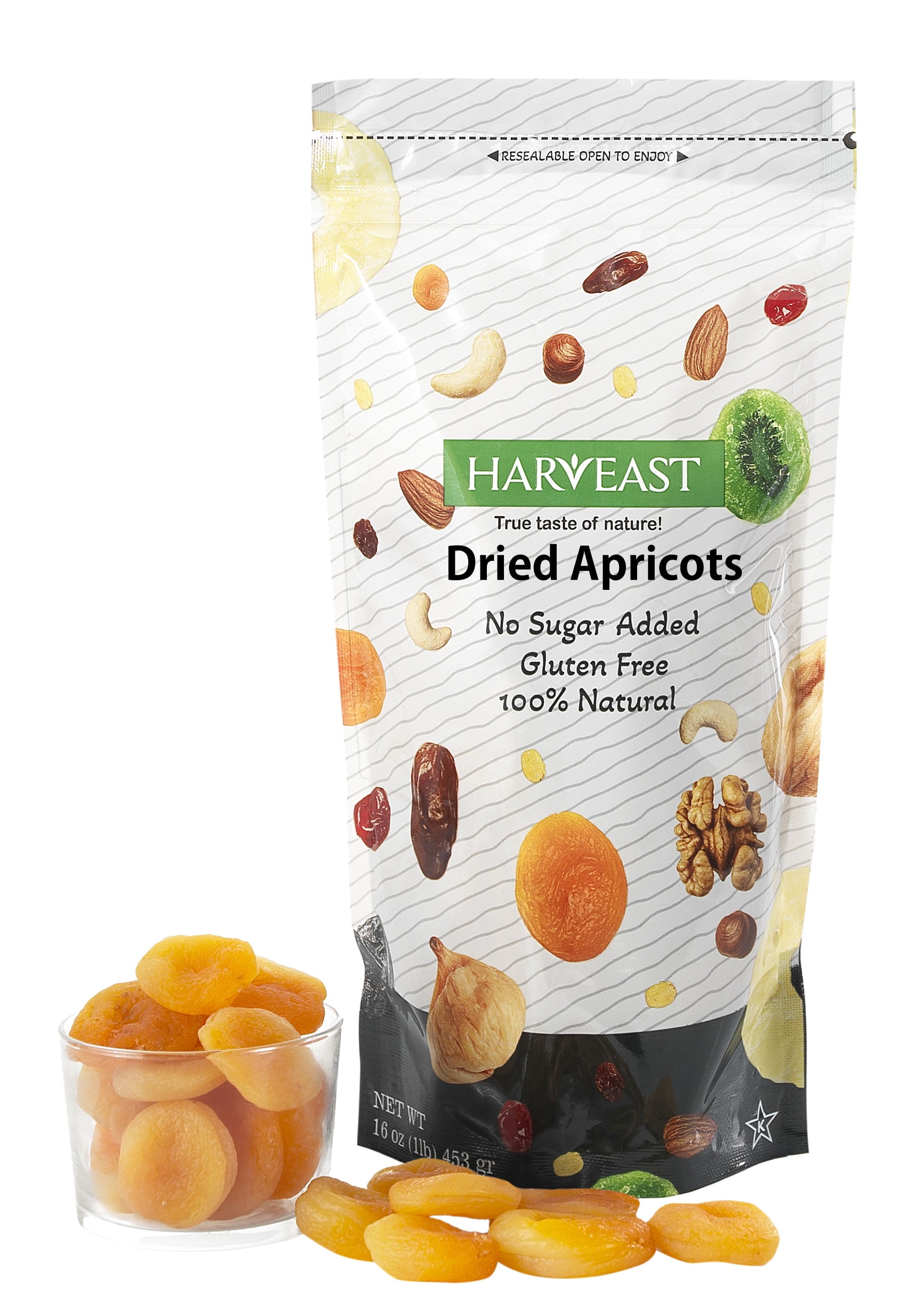 Buy HARVEAST Dried Apricots Turkish Gourmet Dried Jumbo Apricots, No