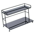 thumbnail image 5 of kowaku Bathroom Counter Organizer ,Storage Rack 2 Tiers ,Bathroom Decor ,Vanity Shelf ,Cosmetic Display ,for Desktop, Office Dresser black, 5 of 9