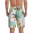 thumbnail image 3 of Easygdp Watercolor Palm Tree Men's Short Pajama Pants, Sleep Shorts, Household Pants, Casual Pants with Pockets - 3X-Large, 3 of 9