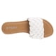thumbnail image 3 of Sandalia FITORY plana con correa trenzada blanca sin cordones, talla 10, 3 of 7