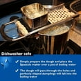 thumbnail image 6 of Stainless Steel Maker Set - Manual Operation, Comfort Grip, Multi-Functional Kitchen Tool for Homemade Noodles, Cheese, Vegetables, and Potatoes - Durable Italian Pasta Machine, 6 of 7
