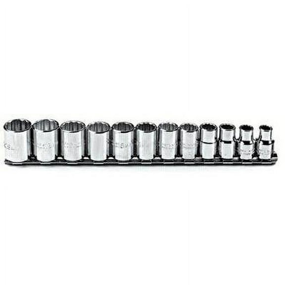 Proto 3/8 In Drive 12 Piece Metric Socket Set 12 Point