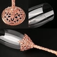 thumbnail image 3 of Champagne Flutes - Crystal Glass Metal Base With Crystal Stones, Set of 2 Toasting Flute Pair, Wedding Anniversary Party Birthday Banquets and Gifts for Bride and Groom (Rose Gold), 3 of 7