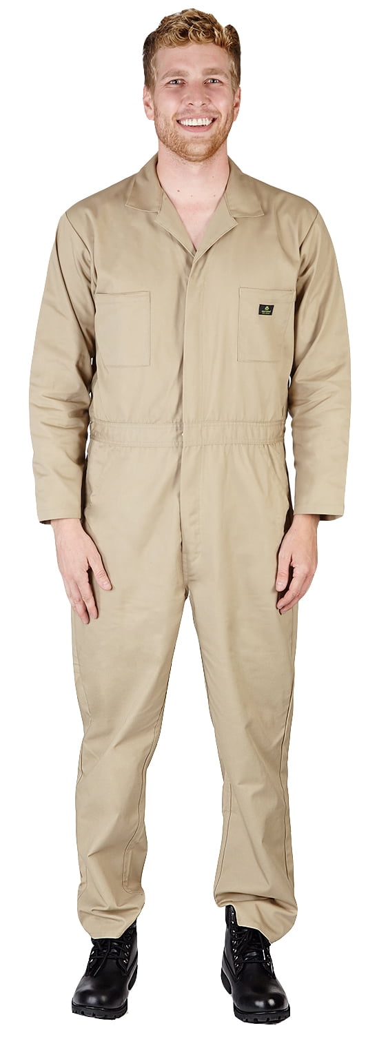 Zippered Cargo Pockets Plenty Storage Kolossus Men Coveralls Enhanced Long Sleeve Blended Jumpsuit
