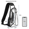 thumbnail image 3 of Clear Sling Bag, TSV Stadium Approved Clear PVC Chest Bag with Adjustable Strap, Waterproof Clear Crossbody Daypack, 3 of 6