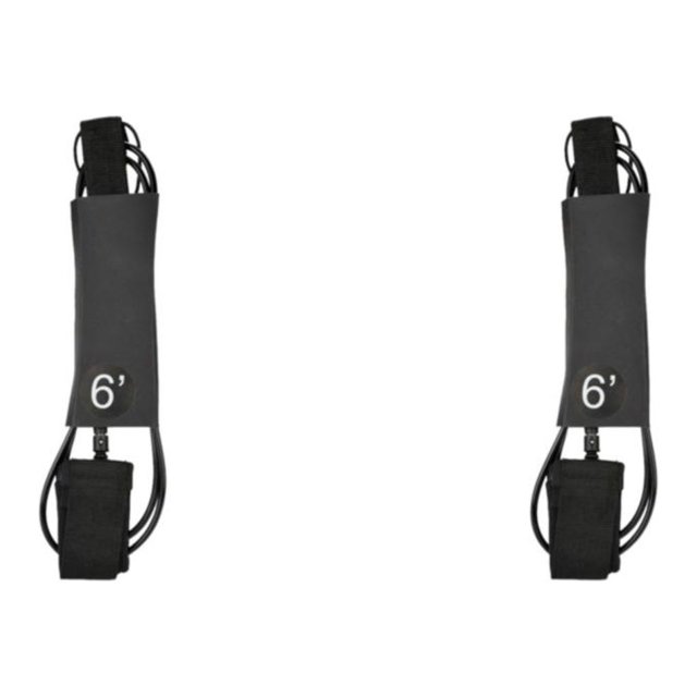 Sonducket Cuerda de pierna Paddleboard 7 mm de espesor Cuerda de pie Tether Shortboard Tabla de surf Correa 6 pies 6 pies 2Conjunto