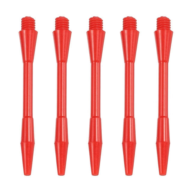 Unique Bargains Arbres à Fléchettes en Plastique de 45 mm, Lot de 15 Tiges de Fléchettes à Filetage 2 Ba, Rouge