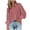 Pink, variant on RKSTN Fashion Tops for Women 2023 Long Sleeve Solid Color Turndown Collar Buttons Lantern Sleeve Tops Blouse