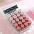 thumbnail image 1 of Cute Desktop Calculator Mechanical Clear Digital Display Simple Basic Desk Calculators for Business Office Supplies Pink, 1 of 3