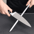 thumbnail image 5 of Cohesion Knife Sharpener Rod for Kitchen Knife, 10 In Carbon Steel Professional Knife Sharpening Rod with White Oak Wood Handle, 5 of 7