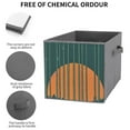 thumbnail image 5 of Collapsible Oxford Fabric Storage Cubes with Handles, Large Mid Foldable Oxford Cloth Bins Set of 2/6, Closet Organizers for Shelves Clothes Home Kitchen Toy - Forest Sunset Minimalist, 5 of 7