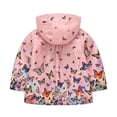 thumbnail image 6 of ZACPNCV Girls Cartoon Print Hooded Trench Coat Kids Single Breasted Front Windproof Coat with Pockets Lightweight Long Sleeve Fall Jacket 1-9 Years,F-Multicolor, 6 of 9