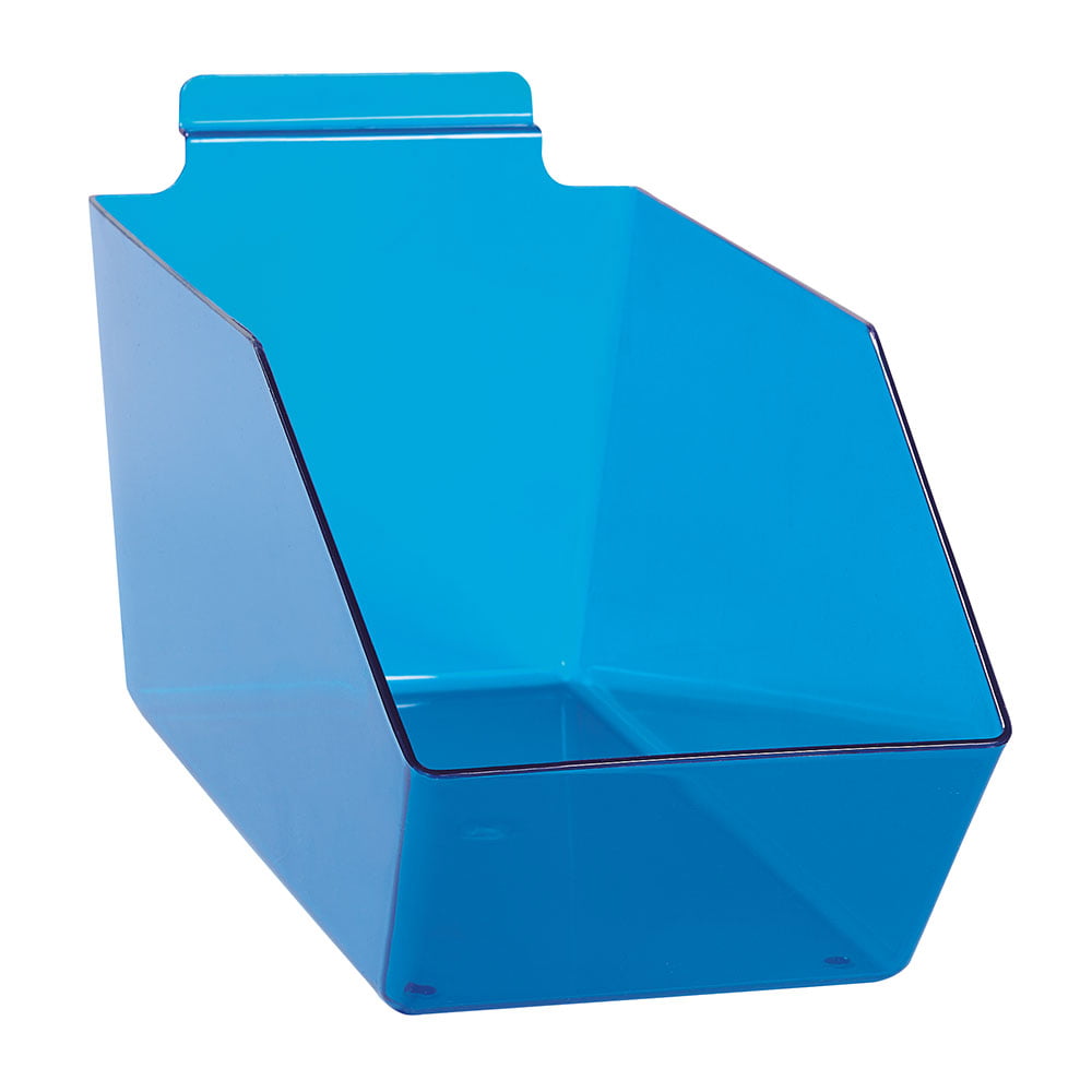 Black Plastic Dump Bin for Slatwall Set of 2 6” X 5 ½” X 9 ½” 