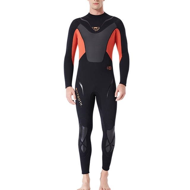 Naiovety Trajes de neopreno traje de buceo ultrafino de secado rápido para hombres y hombres traje de neopreno pantalones de manga larga protección Deportes acuáticos negro/naranja L Naiovety OD003281-08